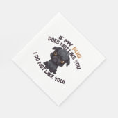 Angry Mops (schwarz) - Einzigartiges Design Serviette (Ecke)