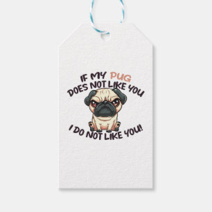 Angry Mops (Tan) - Einzigartiges Design Geschenkanhänger