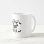 Angry Mops (Tan) - Einzigartiges Design Kaffeetasse (VorderseiteRechts)