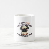 Angry Mops (Tan) - Einzigartiges Design Kaffeetasse (Mittel)
