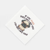 Angry Mops (Tan) - Einzigartiges Design Serviette (Ecke)