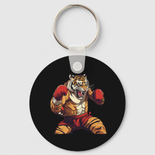 Angry Muay Thai und Thai Boxing Tiger Schlüsselanhänger