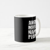 Angry Music for Happy People Heavy Metal Hard Rock Kaffeetasse (VorderseiteRechts)