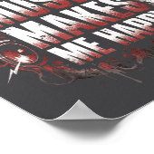 Angry Music Makes Me Happy Heavy Metal Skull Rock  Poster (Ecke)