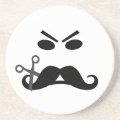 Angry Mustache benutzerdefinierter Untersetzer (Vorne)