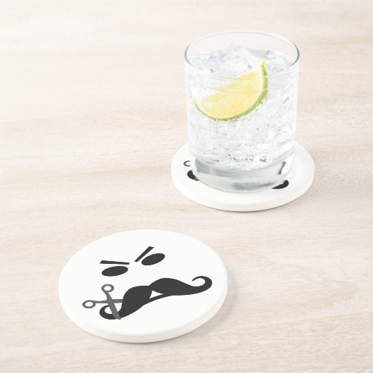 Angry Mustache benutzerdefinierter Untersetzer (Seite)