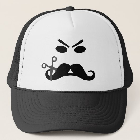 Angry Mustache hat - Farbe wählen Truckerkappe (Vorderseite)