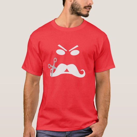 Angry Mustache Shirt - wählen Sie Stil (Vorderseite)