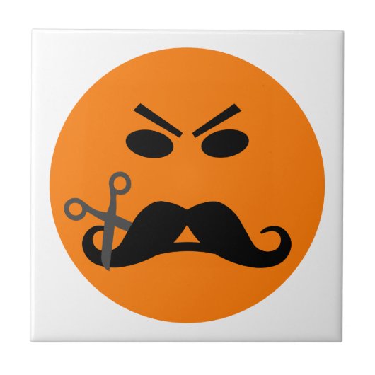 Angry Mustache tile Fliese (Vorderseite)