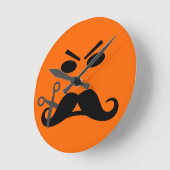 Angry Mustache wall clock Runde Wanduhr (Winkel)