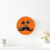 Angry Mustache wall clock Runde Wanduhr (Zuhause)