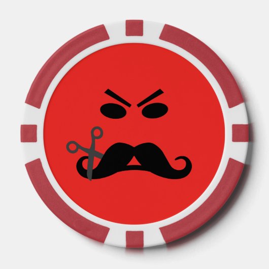 Angry Mustache Zollchips Pokerchips (Vorderseite)