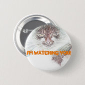 Angry Niedlich Cate Face Sketch Button (Vorne & Hinten)