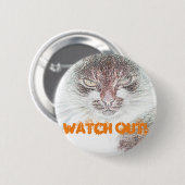 Angry Niedlich Cate Face Sketch Button (Vorne & Hinten)
