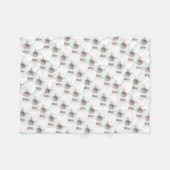 Angry Niedlich Cate Face Sketch Fleecedecke (Vorderseite (Horizontal))