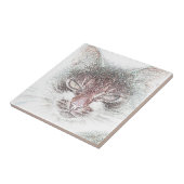 Angry Niedlich Cate Face Sketch Fliese (Seite)