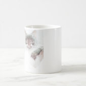 Angry Niedlich Cate Face Sketch Kaffeetasse (Mittel)