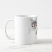 Angry Niedlich Cate Face Sketch Kaffeetasse (Links)