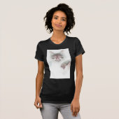 Angry Niedlich Cate Face Sketch T-Shirt (Vorne ganz)