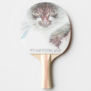 Angry Niedlich Cate Face Tischtennis Schläger