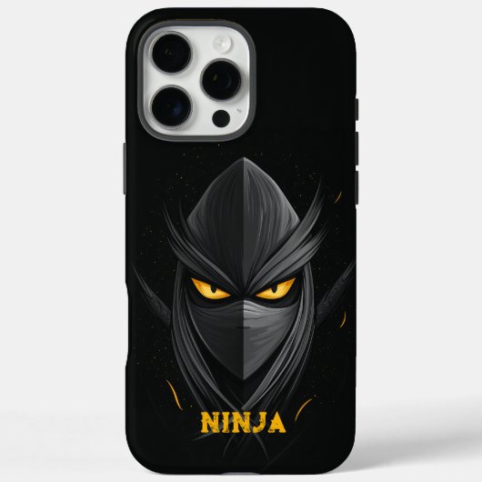 Angry Ninja Black Case-Mate iPhone Hülle (Rückseite)