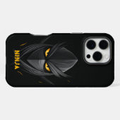 Angry Ninja Black iPhone Hülle (Rückseite (Horizontal))