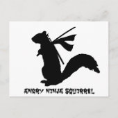 Angry Ninja Squirrel Collection Postkarte (Vorderseite)