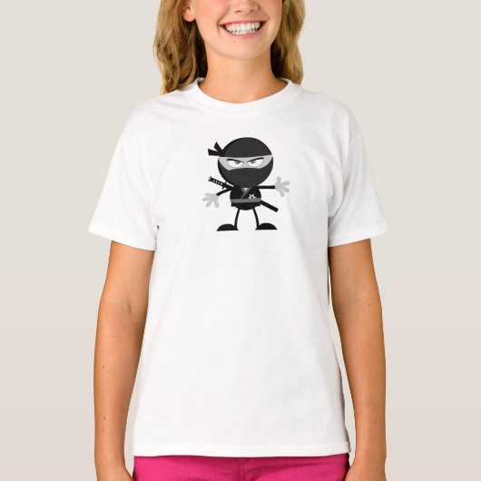 Angry Ninja Warrior Girls T - Shirt (Vorderseite)