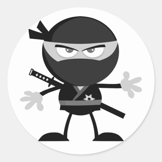 Angry Ninja Warrior Stickers (Vorderseite)