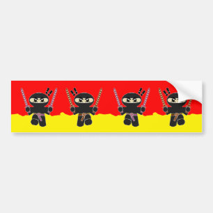 Angry Ninjas Autoaufkleber