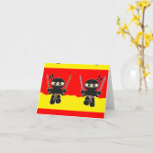 Angry Ninjas Karte (Gelbe Blume)