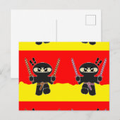 Angry Ninjas Postkarte (Vorne/Hinten)