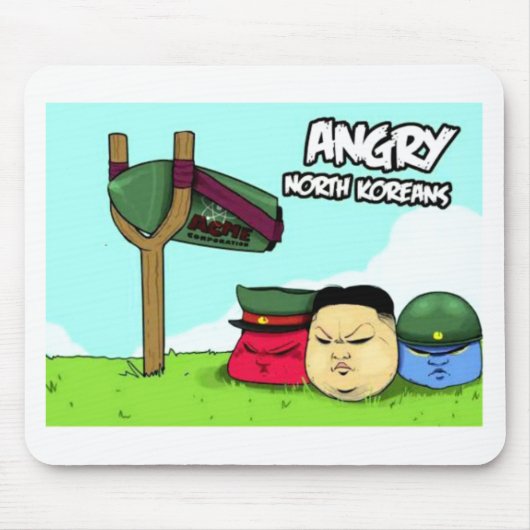 Angry Nordkoreaner Mousepad (Vorne)