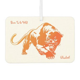 Angry Orange Transparent Tiger Air Freshener Autolufterfrischer