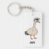 Angry Ostrich Zeichne sarkastische Phrase Bag Char Schlüsselanhänger (Vorderseite)