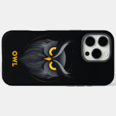 Angry Owl Black Case-Mate iPhone Hülle (Rückseite (Horizontal))