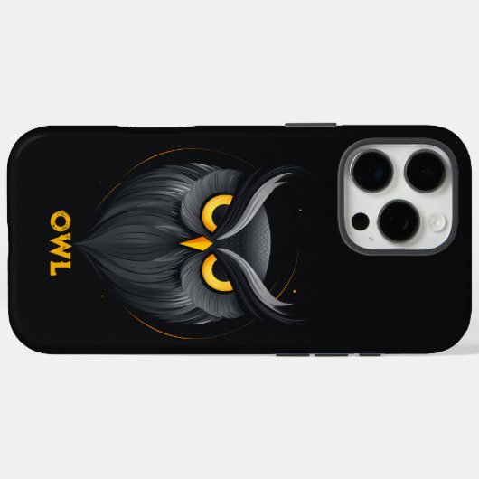 Angry Owl Black Case-Mate iPhone Hülle (Rückseite (Horizontal))