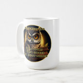 Angry Owl Ich lese Bücher, trinke Kaffee Ich weiß Kaffeetasse (Vorderseite Links)