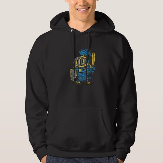 Angry Owl Knight - Medieval Renaissance Fair Festi Hoodie (Vorderseite)