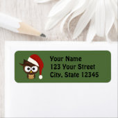 Angry Owl mit Weihnachtsmannmütze (Insitu)