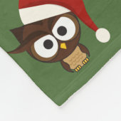 Angry Owl mit Weihnachtsmannmütze Fleecedecke (Ecke)