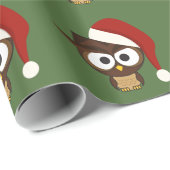 Angry Owl mit Weihnachtsmannmütze Geschenkpapier (Rolleneckpunkt)
