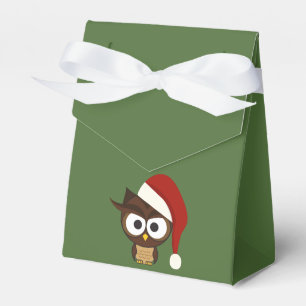 Angry Owl mit Weihnachtsmannmütze Geschenkschachtel