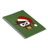 Angry Owl mit Weihnachtsmannmütze Notizblock (Rechte Seite)
