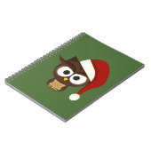 Angry Owl mit Weihnachtsmannmütze Notizblock (Linke Seite)