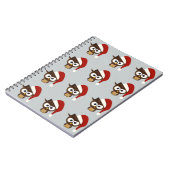 Angry Owl mit Weihnachtsmannmütze Notizblock (Linke Seite)