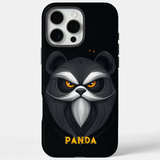 Angry Panda Black Case-Mate iPhone Hülle (Rückseite)