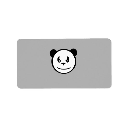 Angry Panda Labels Adressaufkleber (Vorne)