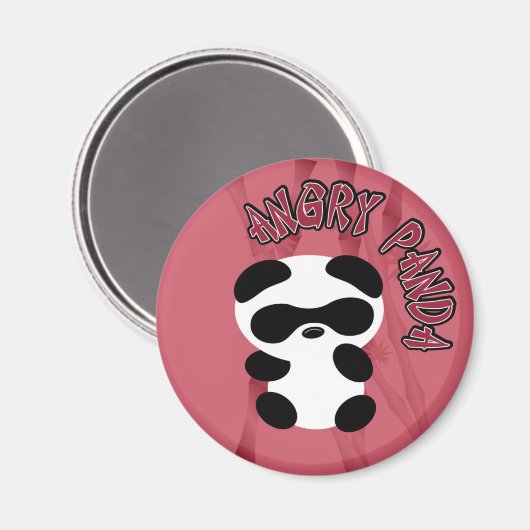 Angry Panda Magnet (Vorderseite/Rückseite)
