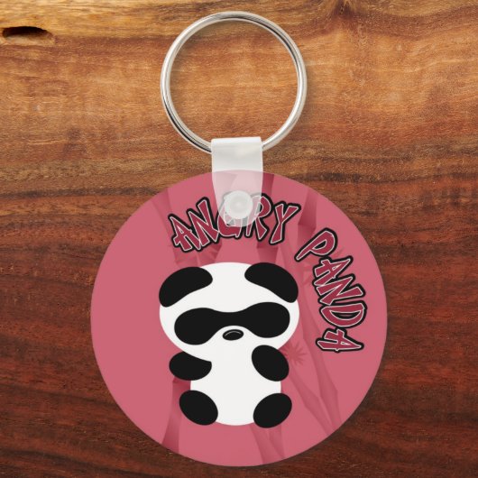 Angry Panda Schlüsselanhänger (Vorderseite)